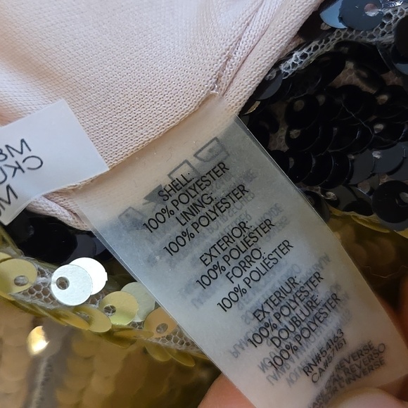 Calvin Klein Women Striped Sequin Sheath Dress sz 12 - Picture 11 of 12